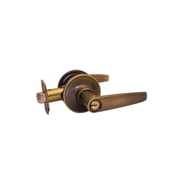 Defiant Olympic Antique Brass Keyed Entry Door Lever721175H The