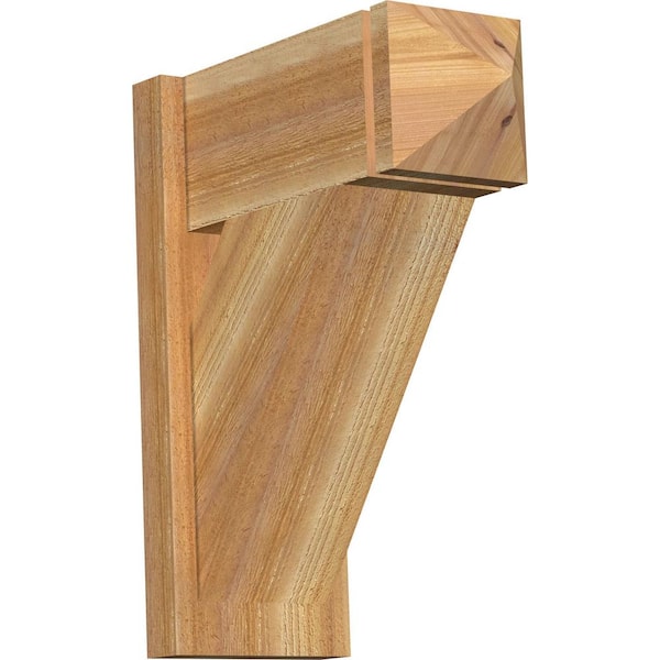 Ekena Millwork 8 in. x 22 in. x 18 in. Traditional Arts and Crafts Rough Sawn Western Red Cedar Outlooker