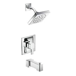 90 Degree Posi-Temp Single-Handle Tub and Shower Faucet Trim Kit in Chrome (Valve Not Included)