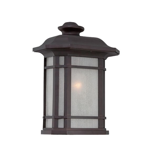 Acclaim Lighting Somerset Collection 1-Light Architectural Bronze Outdoor Pocket Wall Lantern Sconce