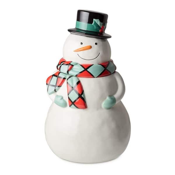 Christmas Whimsy Snowman 3-D Cookie Jar