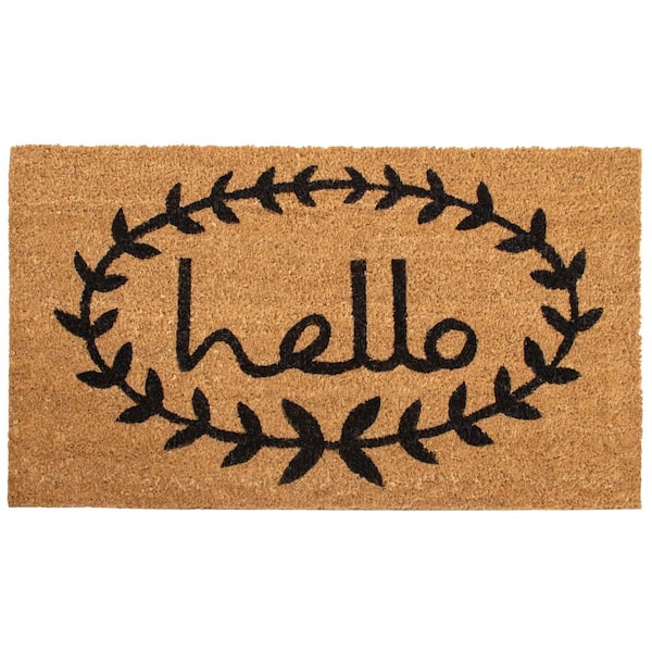 Calloway Mills Calico Hello Doormat Multi-Colored 20 in. x 34 in. Indoor or Outdoor Doormat