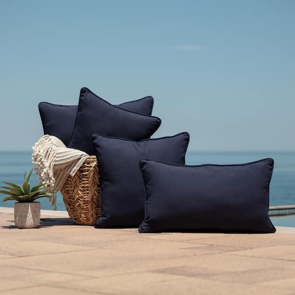 Arden Selections 24 X 24 Shirt Texture Deep Seating Outdoor Pillow Extra Weather for sale online 