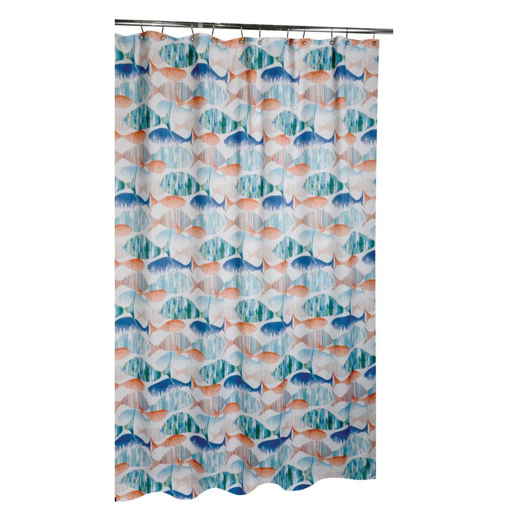 Carnation Carmen Crushed Voile Ruffled Tier Shower Curtain 70"x72" 