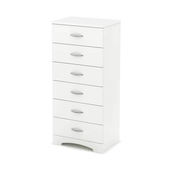 South Shore Step One 6-Drawer Pure White Chest