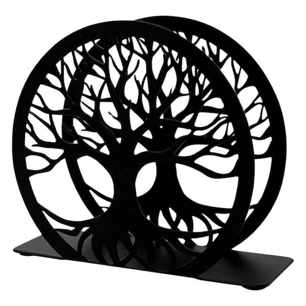 Farmhouse Black Standing Napkin Holder, Stainless Steel Vertical Tabletop Dispenser, Space-Saving for Kitchen or Dining