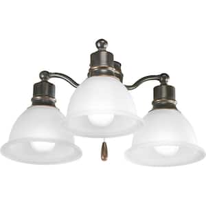 Madison Collection 3-Light Antique Bronze Ceiling Fan Light Kit