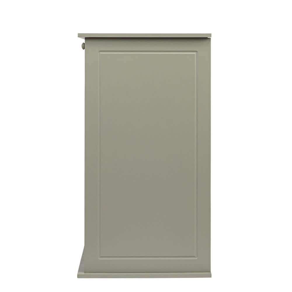 Gray Tilt-Out Cabinet Laundry Sorter with Shutter Front