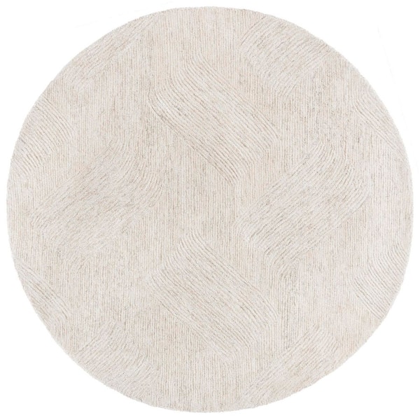 Pine 6 ft. x 6 ft. Light Sage Abstract Solid Round Area Rug