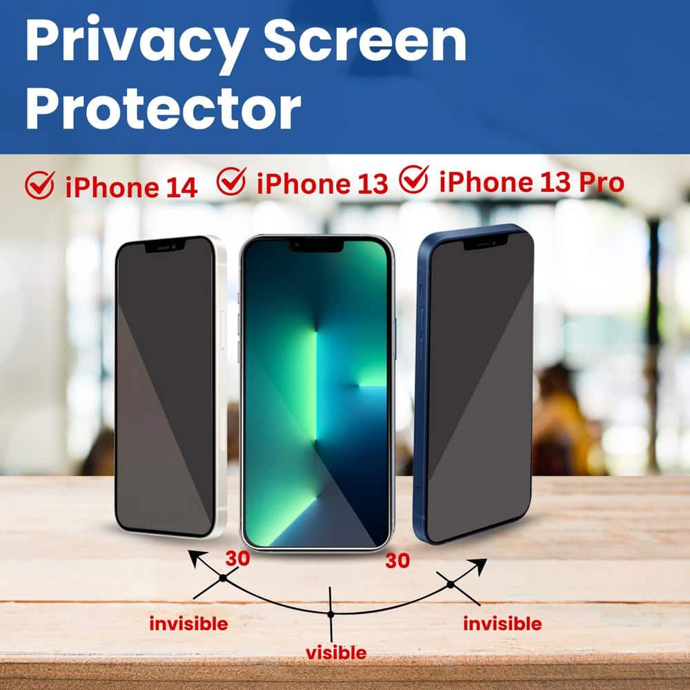 6.1 Inch Privacy Screen Protector for iPhone 14 / iPhone 13 / iPhone 13 Pro