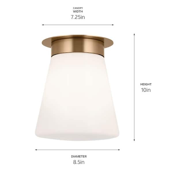8.5-in W Bronze Outdoor Flush Mount Light