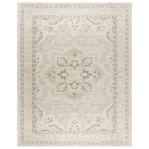 Trevi Remy Cream 5 ft. x 7 ft. Oriental High-Low Indoor Area Rug