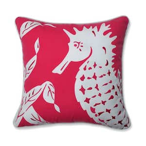 Tropical Pink Square Outdoor Square Throw Pillow