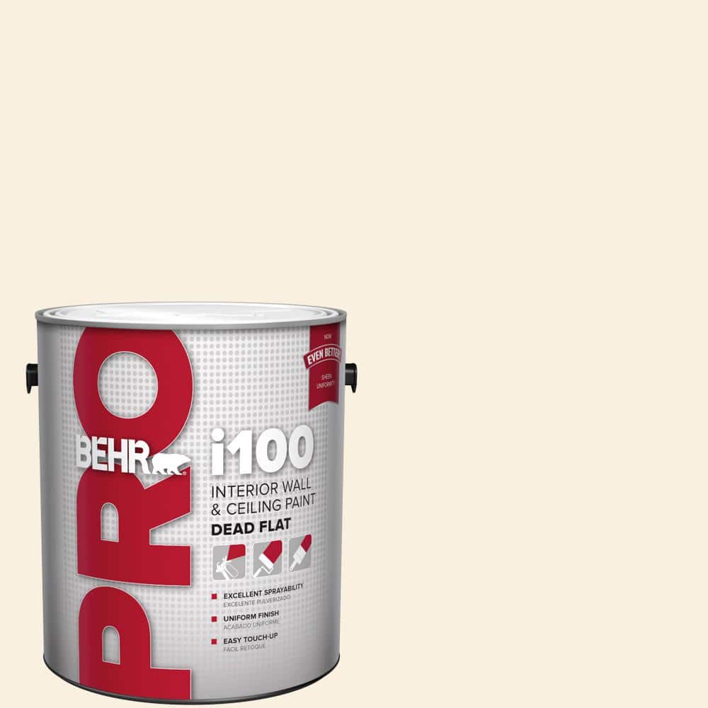 BEHR PRO 1 gal. 350E1 Moonlight White Dead Flat Interior Paint