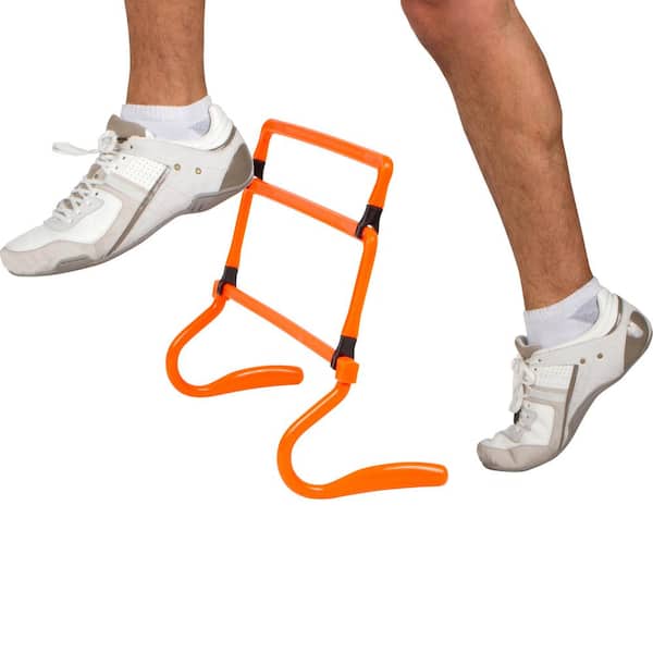 6 in. to 15 in. Adjustable Height Agility Speed Training Hurdles (Set of 5, Orange)