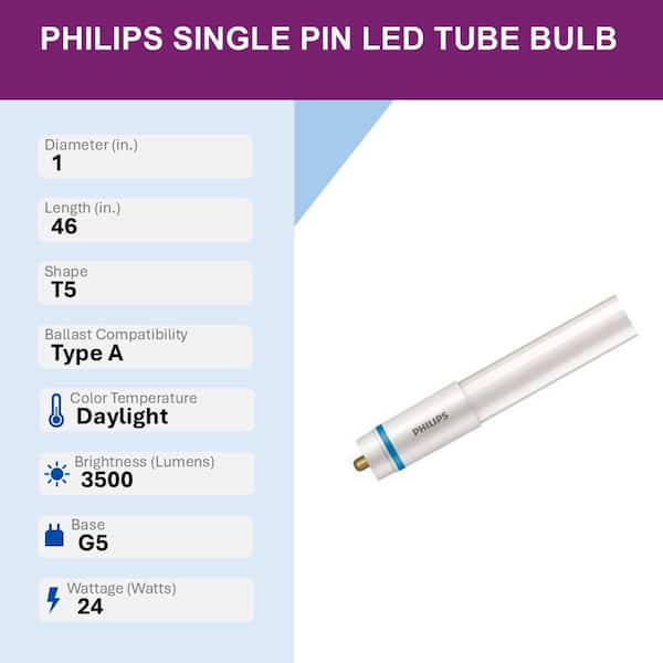 Philips 54W Equivalent 46 in. High Output Linear T5 Type A