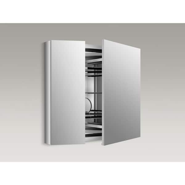 Verdera 34 in. x 30 in. Recessed or Surface Mount Mirror Cabinet with Flat Mirror