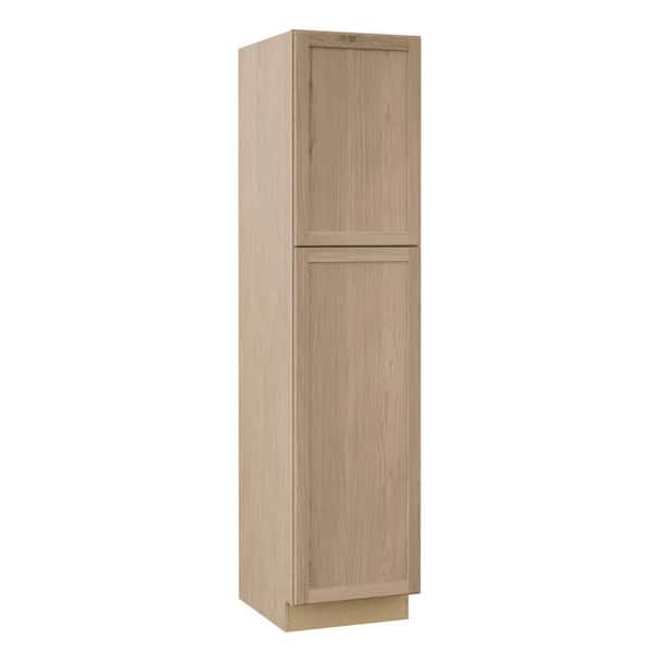 Sinclair 18 in. W x 24 in. D x 84 in. H Assembled Pantry Cabinet in Shaker Light Oak