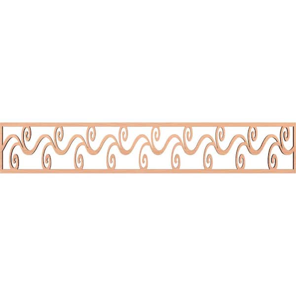 Ekena Millwork Tilden Fretwork 0.375 in. D x 46.625 in. W x 8 in. L Alder Wood Panel Moulding