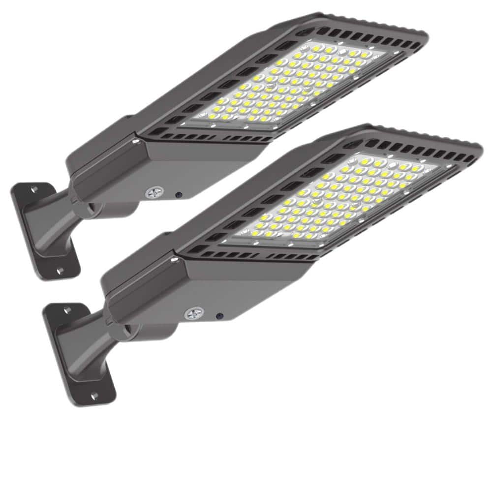 800-Watt Equivalent Integrated LED Bronze Dusk to Dawn Arm Mount Commercial