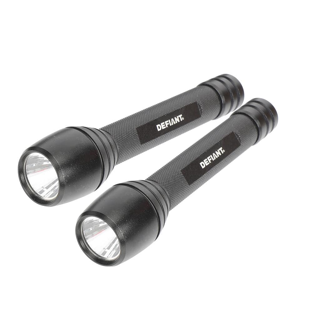 Defiant 8-Pack LED Aluminum Flashlights with 24 AAA Batteries Included 
