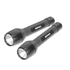Defiant 1100 Lumens and 650 Lumens Alkaline Battery LED Slide-to-Focusing  Powered Aluminum Flashlight (2-Pack) 90823 - The Home Depot