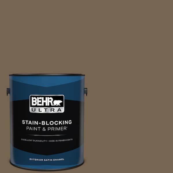 BEHR ULTRA 1 gal. #BNC-35 Ground Pepper Satin Enamel Exterior Paint & Primer