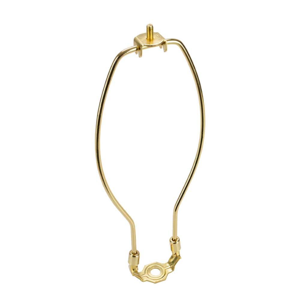 Polished Brass Heavy Duty Lamp Harp with Saddle