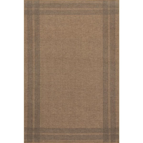 Nate Berkus x Rugs Bedford Soft Plaid Washable Tan 8 ft. x 10 ft. Indoor Area Rug