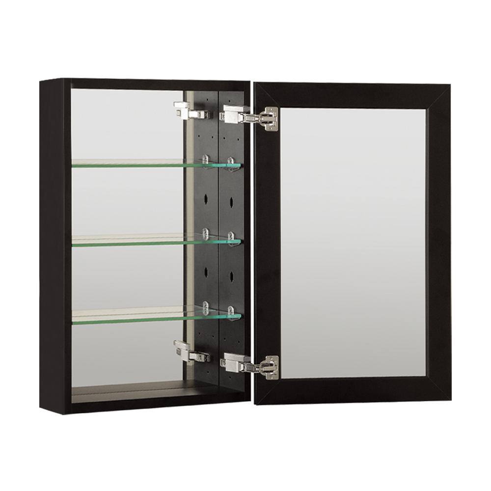 Maincraft 19 in. W x 30 in. H Rectangular Black Aluminum Recessed