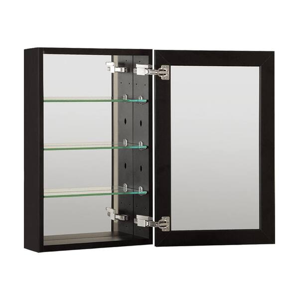 Maincraft 19 in. W x 30 in. H Rectangular Black Aluminum Recessed