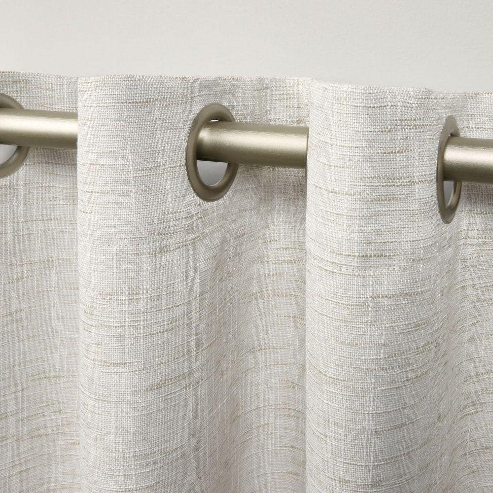 Latte Blackout Grommet Top Curtain Panel Pair