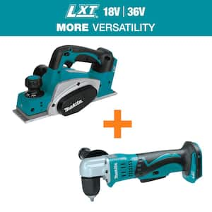 18V LXT Lithium-Ion 3-1/4 in. Cordless Planer (Tool-Only) with 18V LXT Lithium-Ion 3/8 in. Cordless Angle Drill