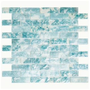 Verre 11.7 in. x 11.7 in. Matte White Glass Mosaic Wall and Floor Tile (9.5 sq. ft./case) - 10 pack