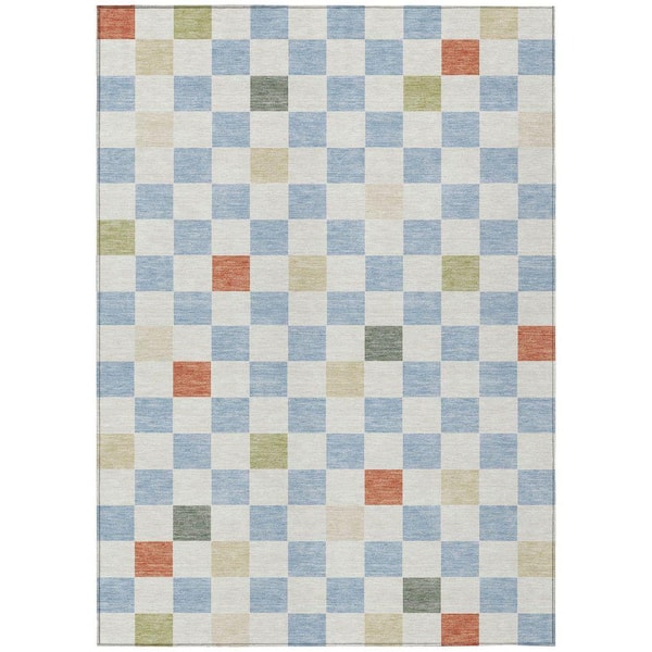 Chantille Machine Washable Indoor/Outdoor Abstract ACN2656 Sky 5 ft. x 7 ft. 6 in. Area Rug