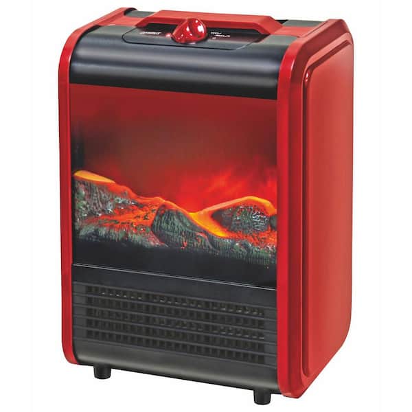 Optimus 1320-Watt Electric Flame Effect Mini Infrared Electric Fireplace Heater