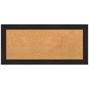 Amanti Art Furniture Espresso Narrow Framed Cork Bulletin Memo Board 32-Inch x 24-Inch, Brown