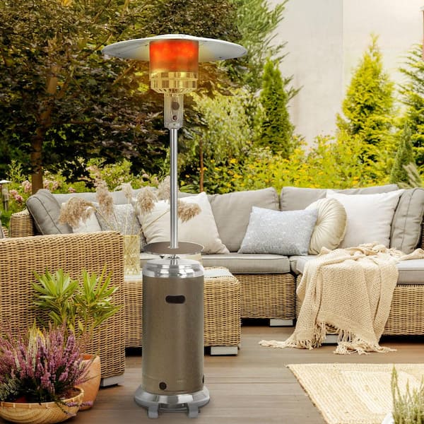 hanover han002brss steel umbrella propane patio heater - Heater, 7' tall, Propane, 41,000 BTU deck or backyard oasis with Hanovers collection of durable steel umbrella propane patio heaters Lowes Propane Outdoor Heat Lamp