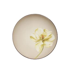 Colorwave Chocolate Brown Stoneware Magnolia Accent Plate 8-1/4 in.
