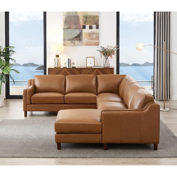 Leather Lawson 6 Seater Sectional Sofa