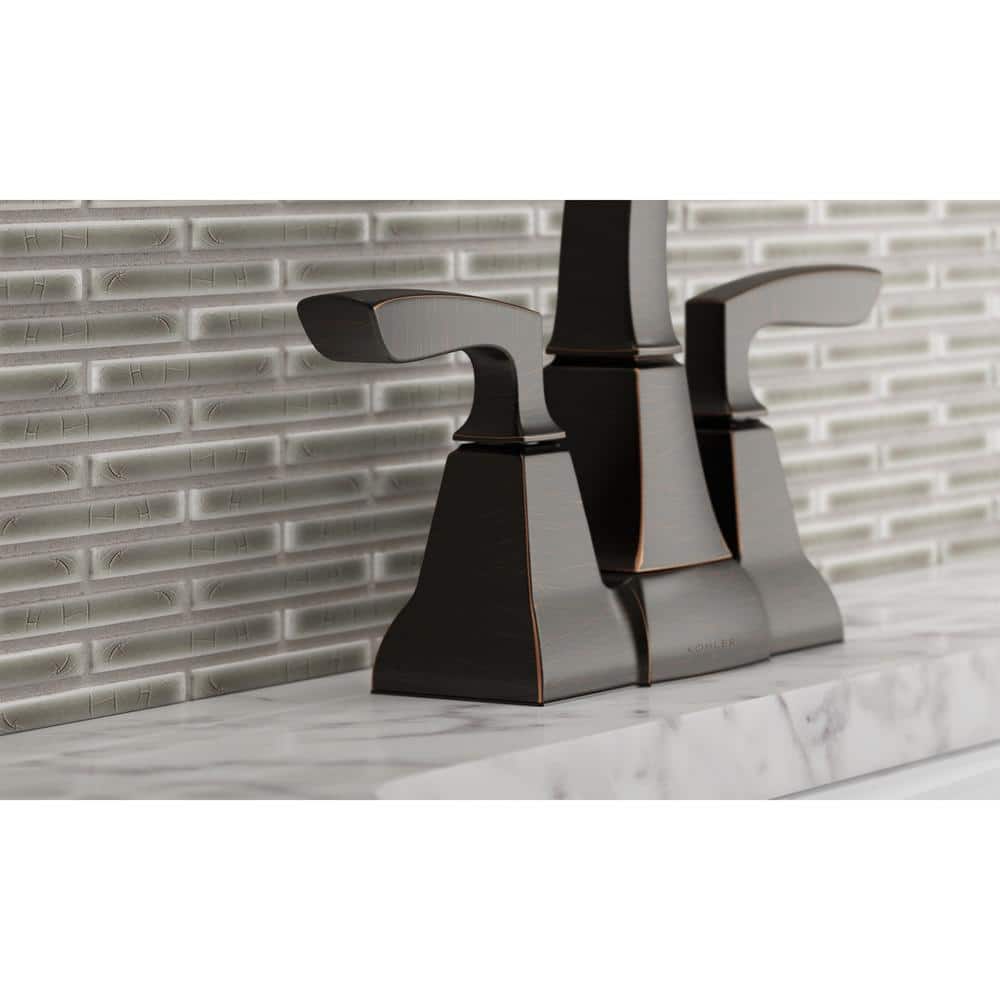 Kallan Oil-Rubbed Bronze Double Handle Bathroom Faucet