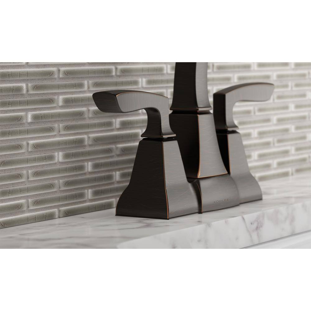 Kallan Oil-Rubbed Bronze Double Handle Bathroom Faucet