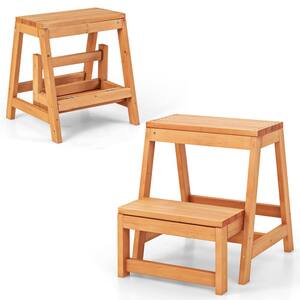 17.5 in. x 20 in. x 15.5 in. Indoor/Outdoor Natural Wood Plant Stand 2-Tier Kits and Accessories