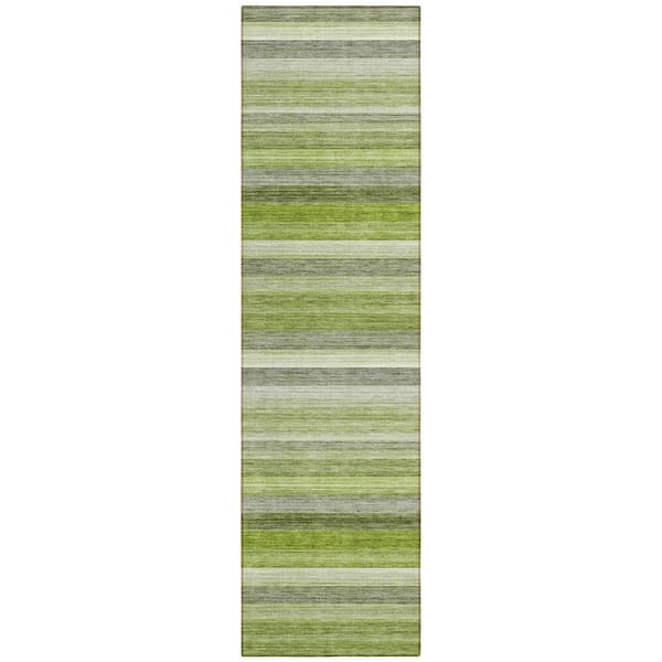 Addison Rugs Chantille ACN535 Fern 2 ft. 3 in. x 7 ft. 6 in. Machine Washable Indoor/Outdoor Geometric Runner Rug