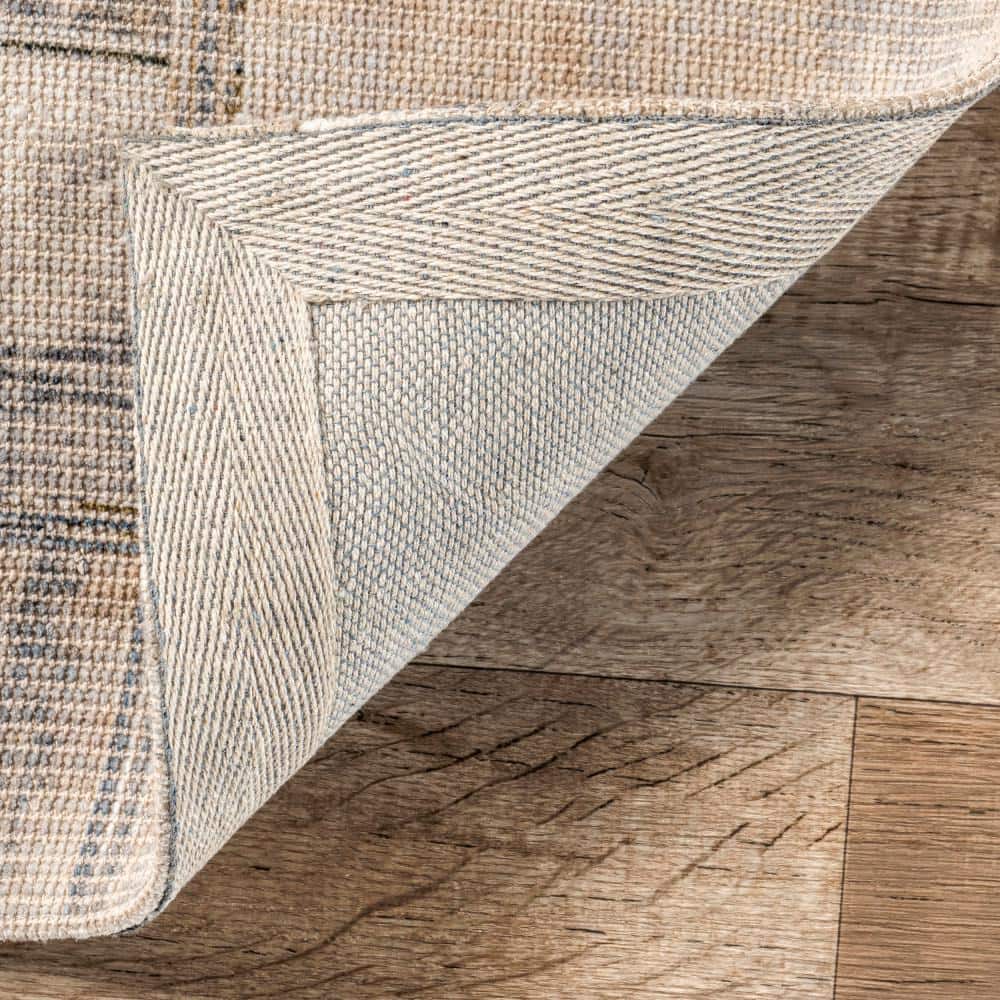 Gray Abstract Synthetic Easy Care Area Rug, 5' x 8'
