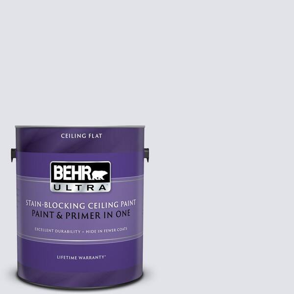 BEHR ULTRA 1 gal. #UL240-12 Lilac Mist Ceiling Flat Interior Paint and Primer in One