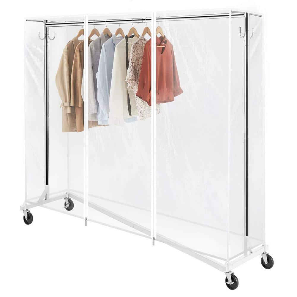 Chrome Metal Garment Clothes Rack 59 in. W x 68 in. H