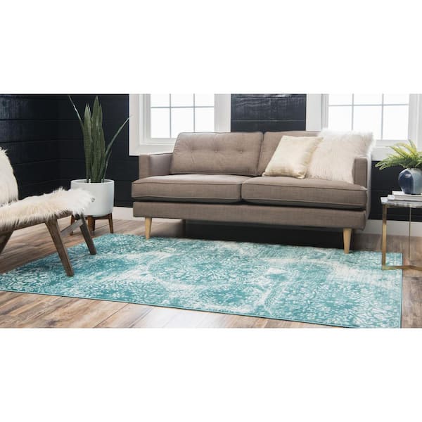 Unique Loom Grand Sofia Black 6' x 9' Rug