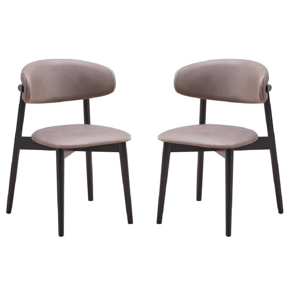 Anae 23" Gray Microfiber Upholstered Side Chair Set