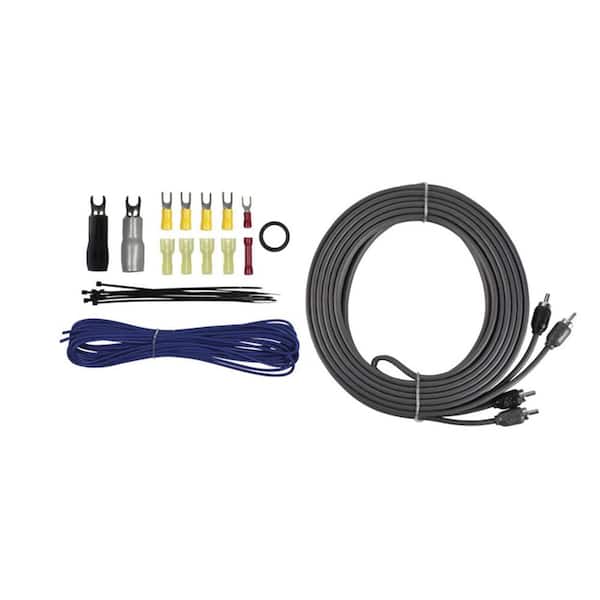 v8 Series 4-Gauge 1,500-Watt Amp Installation Kit with RCA Cables V8-AK4 -  The Home Depot